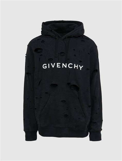 givenchy signature hoodie four|givenchy hoodie with holes.